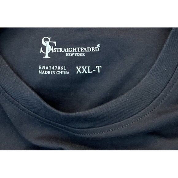 Straight Faded NY Mens Size XXLTall XXLT Black Short Sleeve T Shirt NWT - Picture 4 of 5